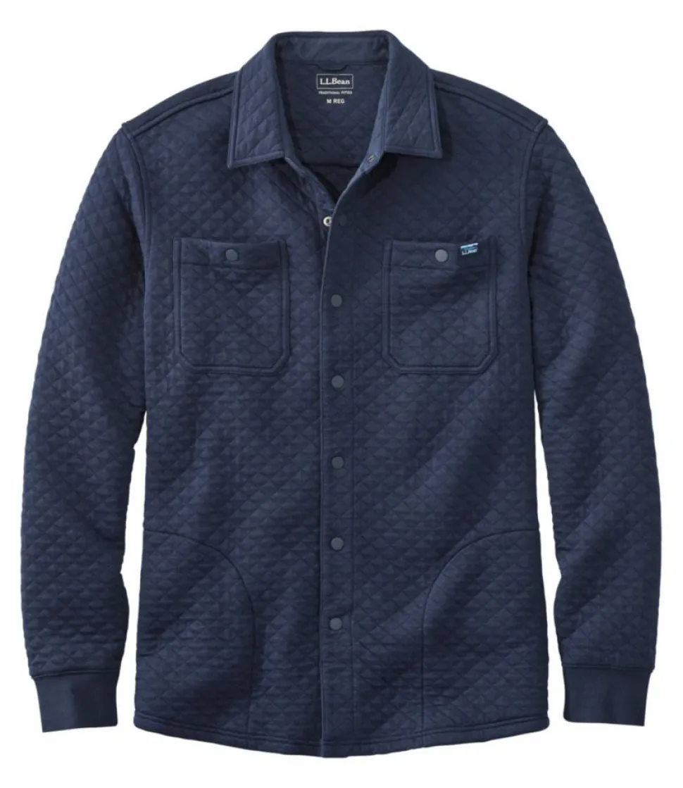Cheap L.L.Bean "Men's Quilted Sweatshirts, Snap Overshirt"