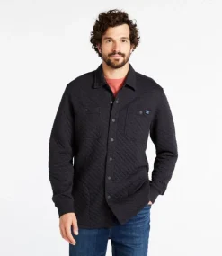Cheap L.L.Bean "Men's Quilted Sweatshirts, Snap Overshirt"