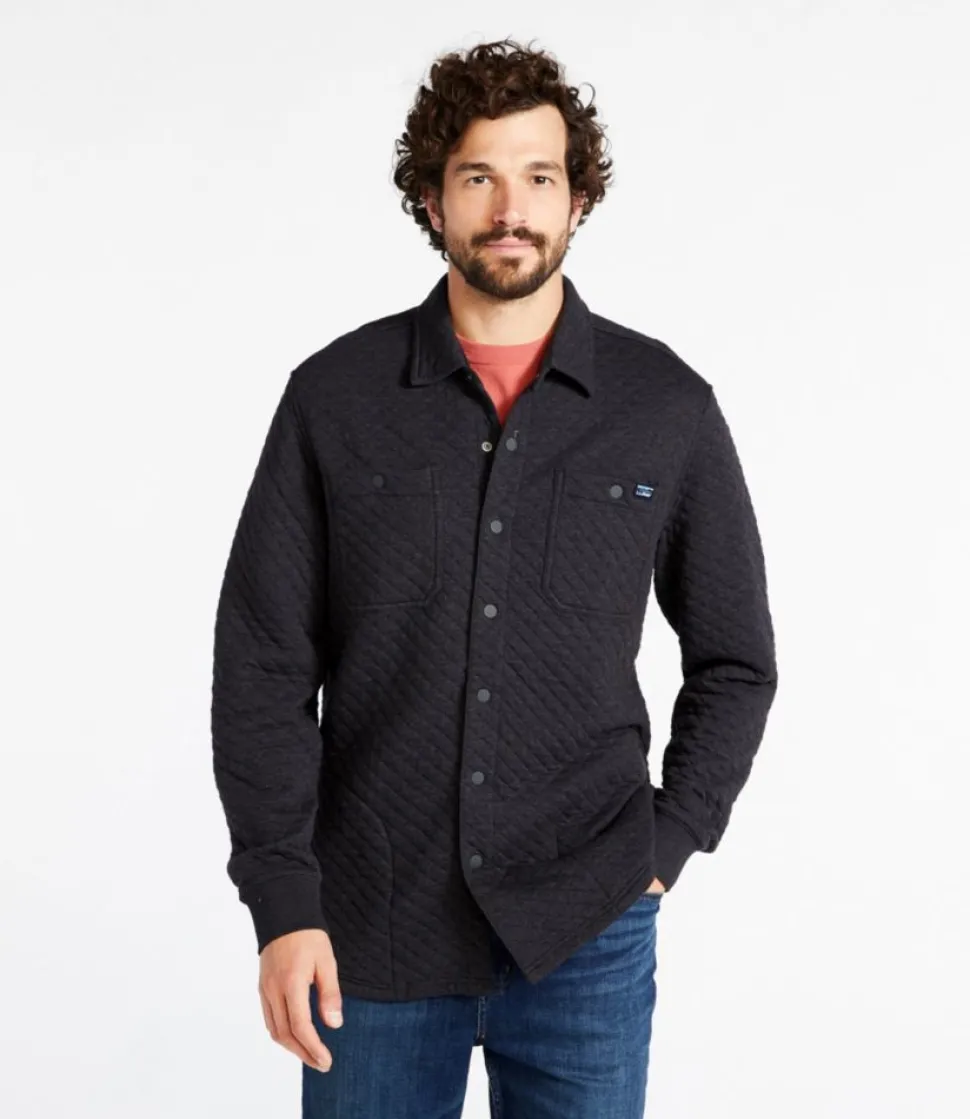 Cheap L.L.Bean "Men's Quilted Sweatshirts, Snap Overshirt"