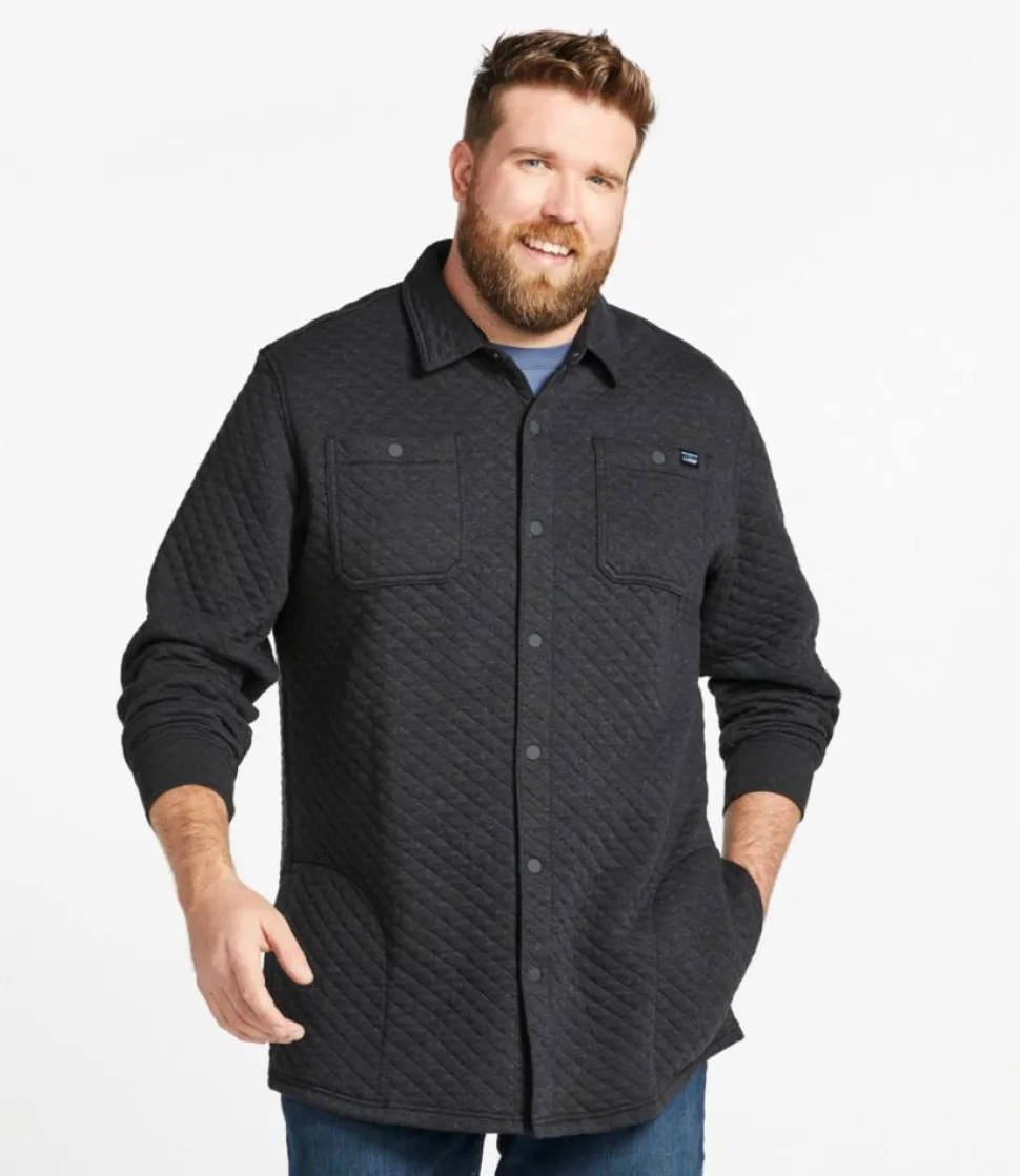 Cheap L.L.Bean "Men's Quilted Sweatshirts, Snap Overshirt"