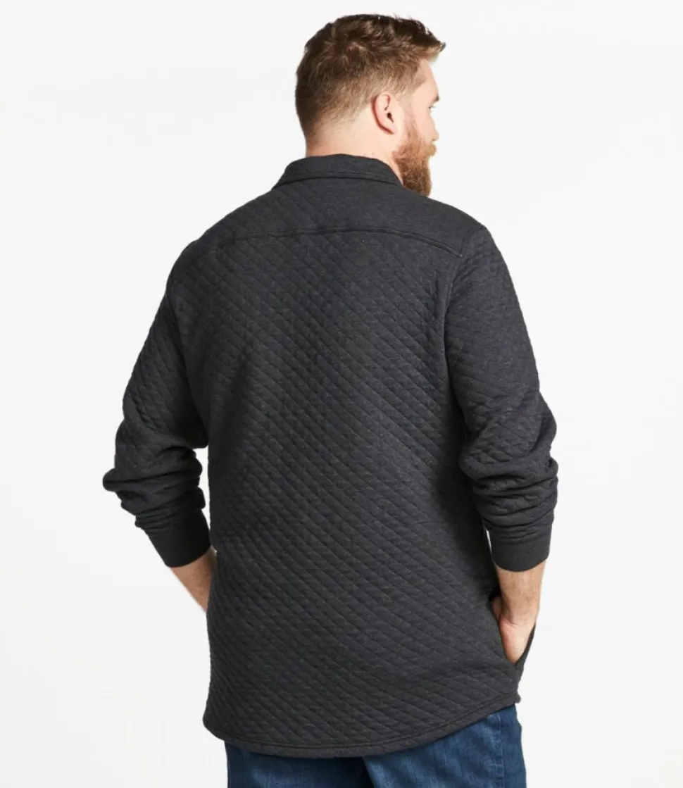 Cheap L.L.Bean "Men's Quilted Sweatshirts, Snap Overshirt"