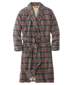 Hot L.L.Bean "Men's Scotch Plaid Flannel Robe, Sherpa-Lined"