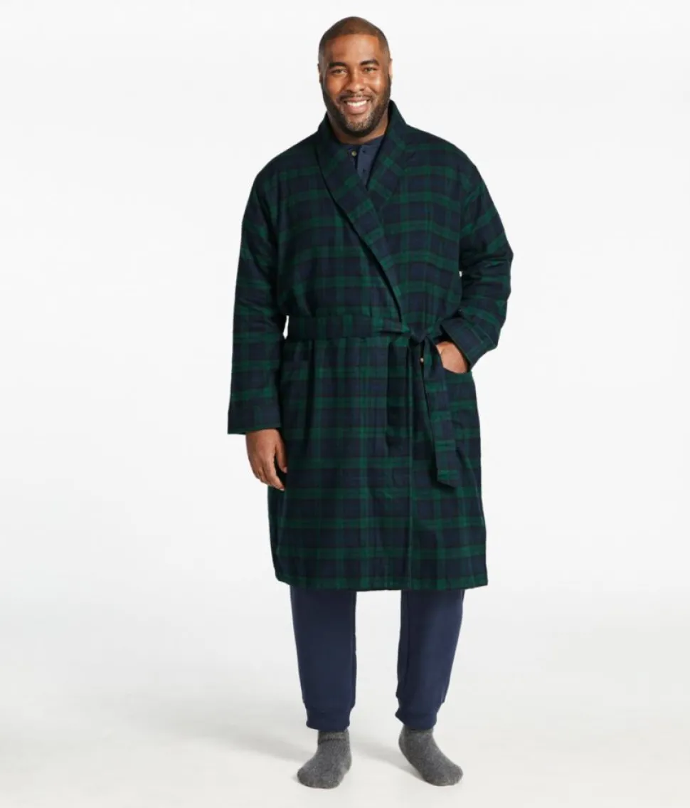 Sale L.L.Bean "Men's Scotch Plaid Flannel Robe"