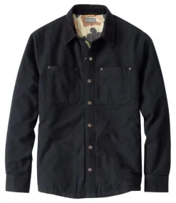 Fashion L.L.Bean "Men's Signature 1933 Chamois Cloth Shirt, Lined" BlackSlate