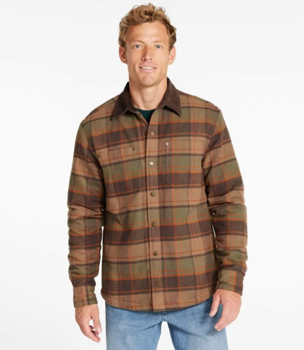 Cheap L.L.Bean "Men's Signature 1933 Chamois Cloth Shirt, Lined, Pattern"