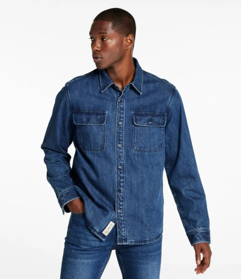 New L.L.Bean "Men's Signature Denim Workshirt" DarkIndigo