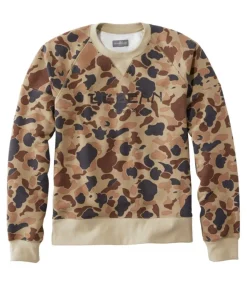Sale L.L.Bean "Men's Signature Heritage Sweatshirt, Crewneck, Print" PaleOliveCamo