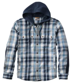 Discount L.L.Bean "Men's Signature Heritage Textured Flannel, Hooded Shirt Jac, Plaid"