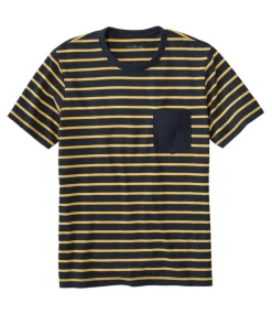 Best Sale L.L.Bean "Men's Signature Rangeley Cotton T-Shirt, Short-Sleeve, Stripe" Navy