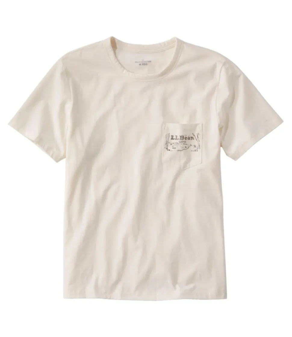 Clearance L.L.Bean "Men's Signature Stonecoast Tee, Short-Sleeve, Graphic" Sailcloth