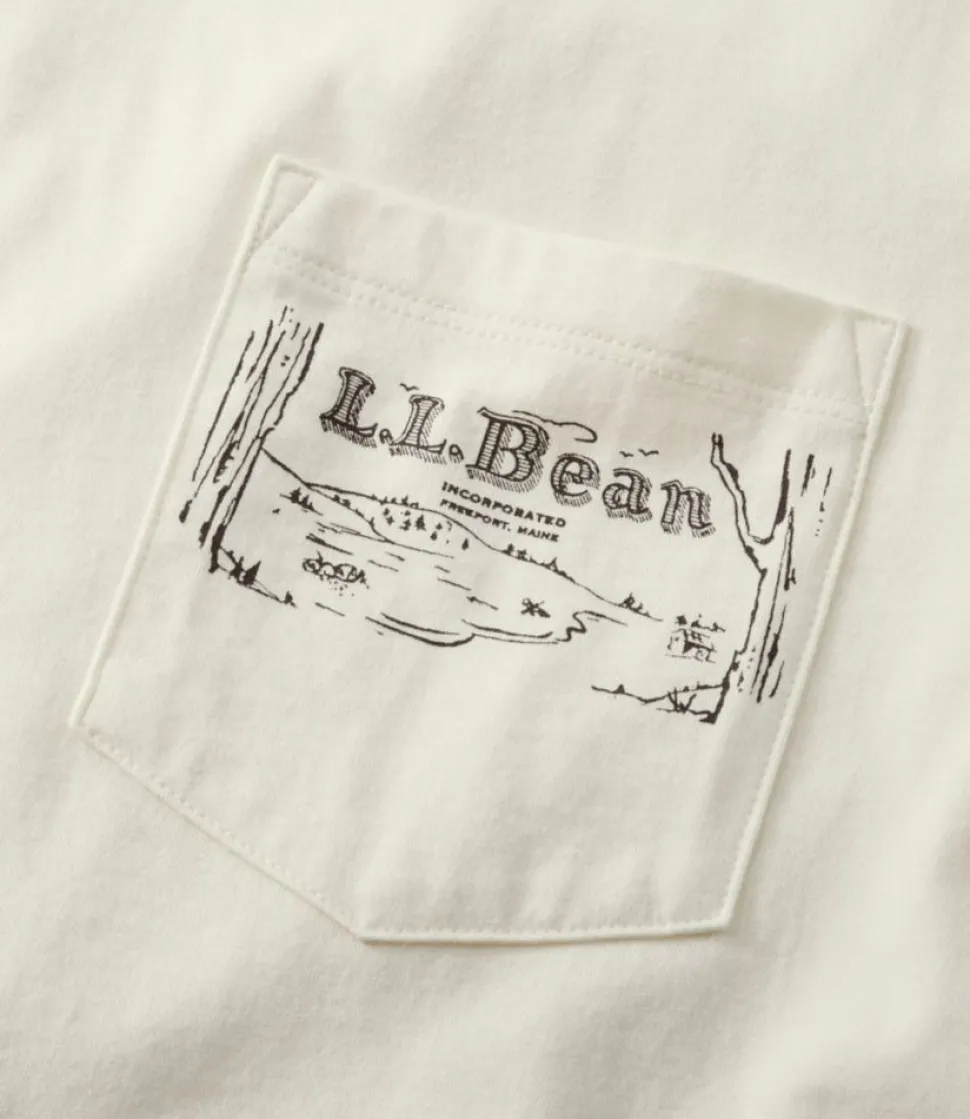 Clearance L.L.Bean "Men's Signature Stonecoast Tee, Short-Sleeve, Graphic" Sailcloth