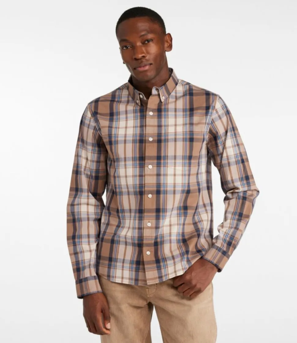 Discount L.L.Bean "Men's Signature Stretch Poplin Shirt, Long-Sleeve, Slim Fit"