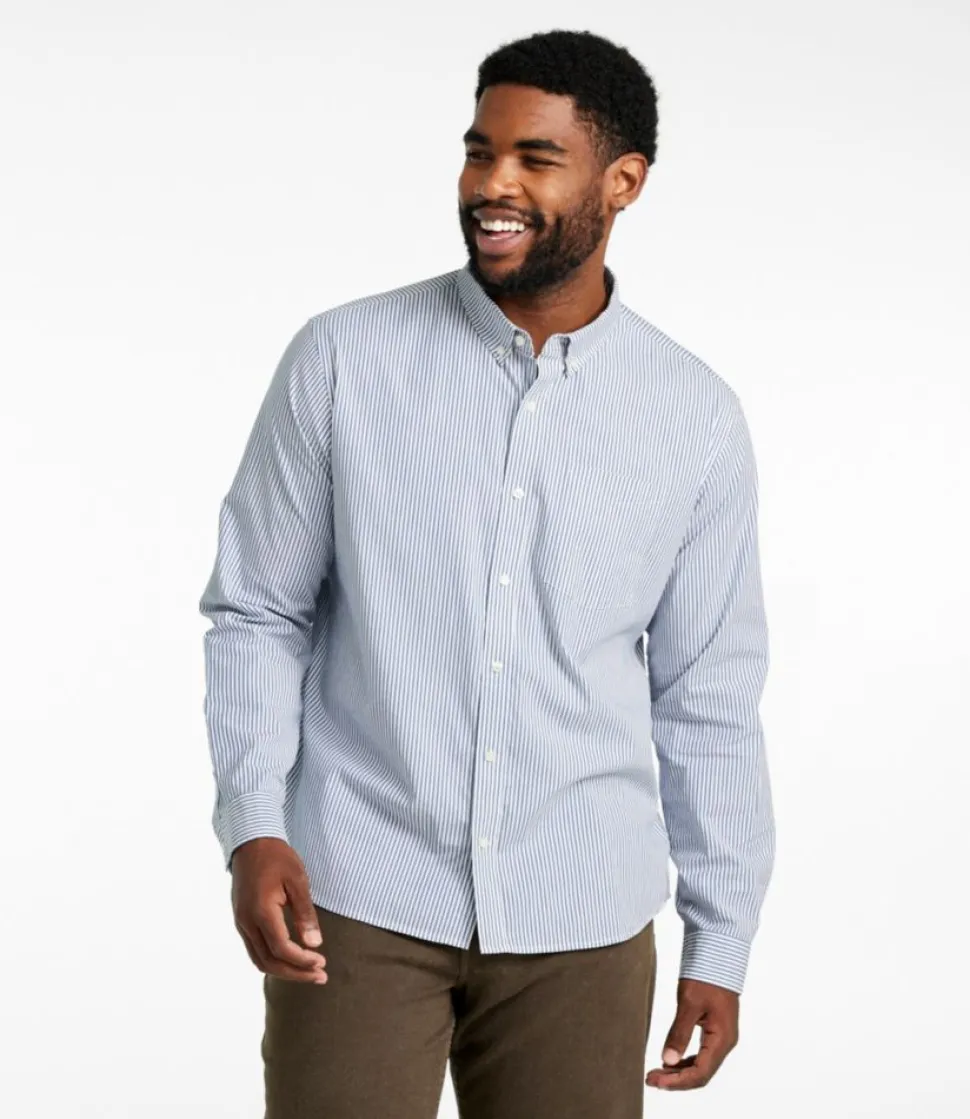 Discount L.L.Bean "Men's Signature Stretch Poplin Shirt, Long-Sleeve, Slim Fit"