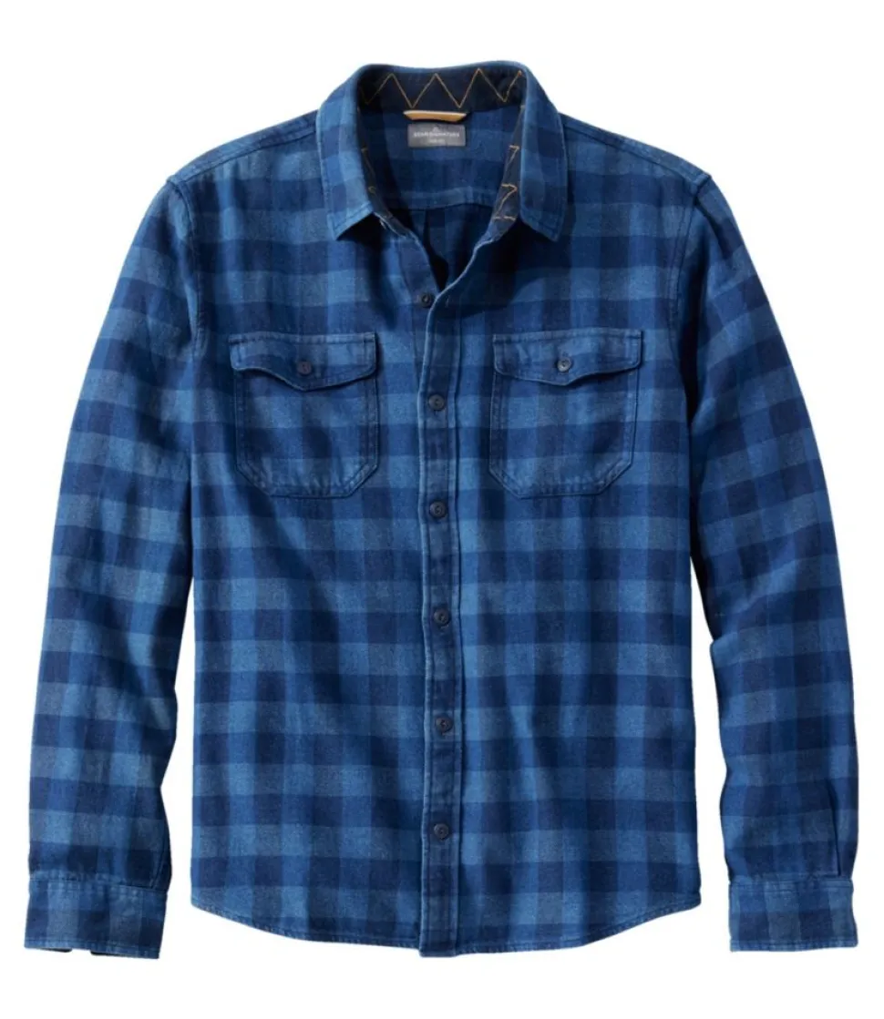 Sale L.L.Bean "Men's Signature Washed Indigo Shirt, Long-Sleeve"