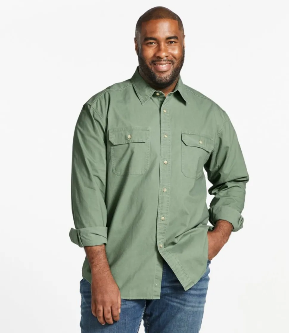 Cheap L.L.Bean "Men's Sunwashed Canvas Shirt, Traditional Fit"