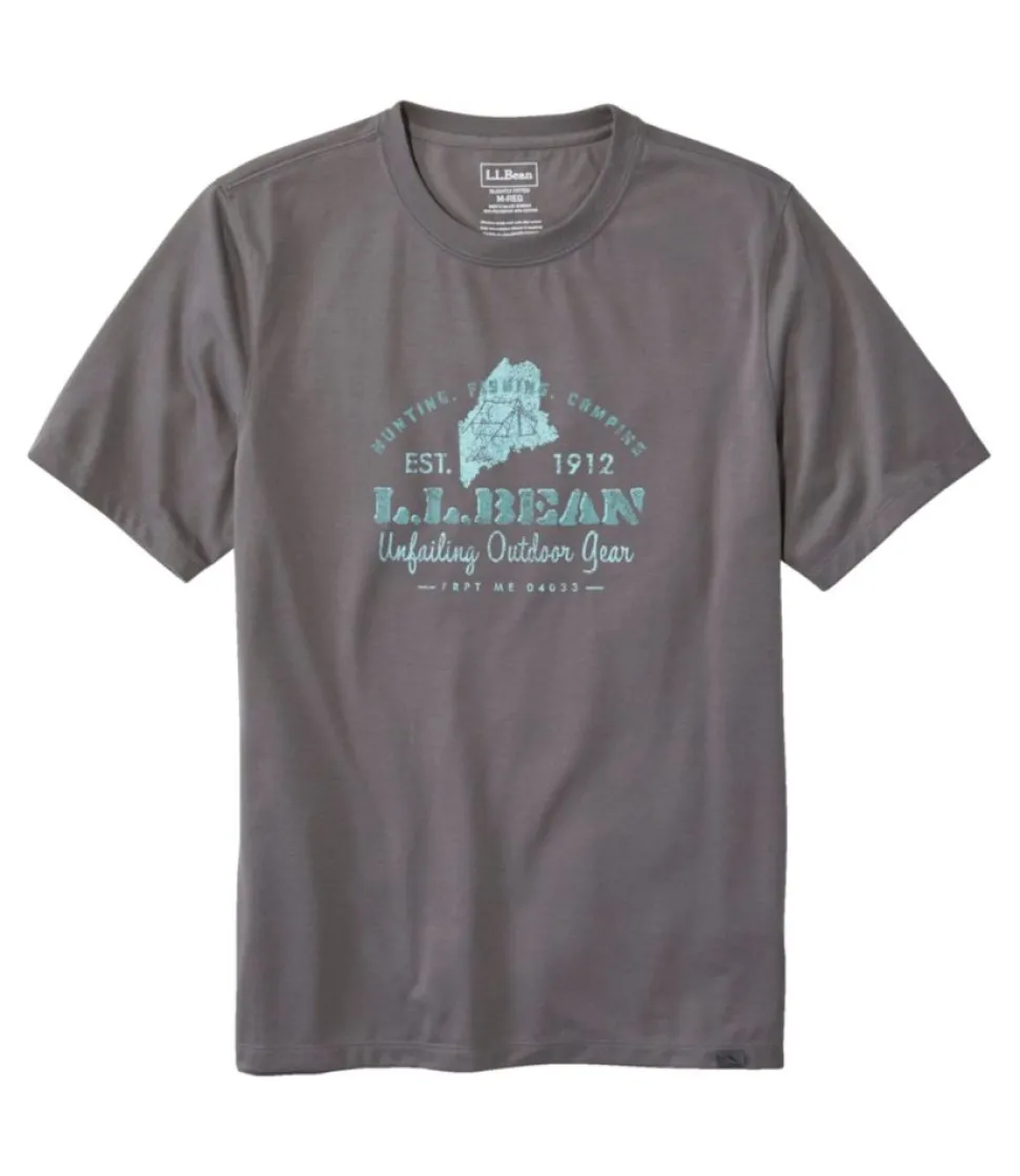 Cheap L.L.Bean "Men's Technical Fishing Graphic Tees, Short-Sleeve"