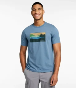Cheap L.L.Bean "Men's Technical Fishing Graphic Tees, Short-Sleeve"