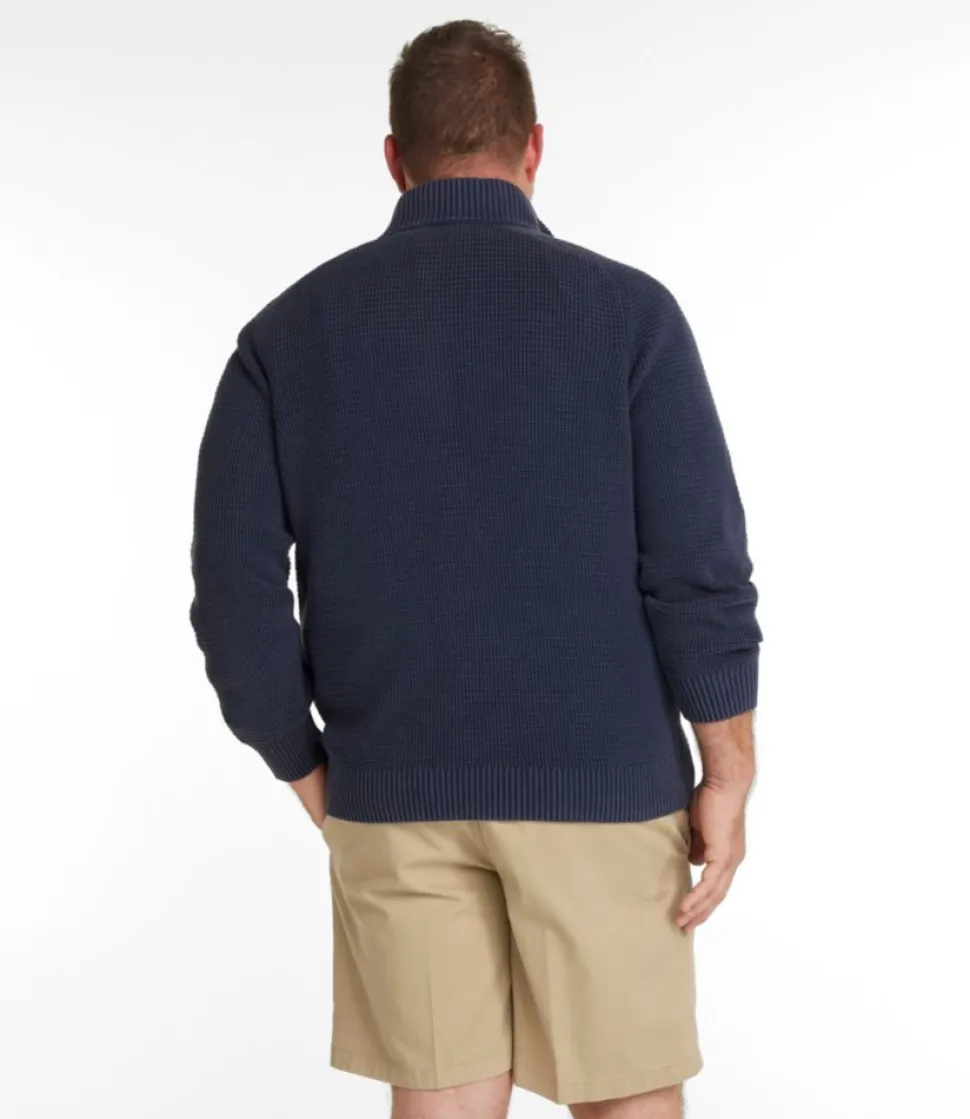Flash Sale L.L.Bean "Men's Textured Washed Cotton Sweaters, Quarter-Zip"