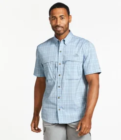 Online L.L.Bean "Men's Tropicwear Shirt, Plaid Short-Sleeve"