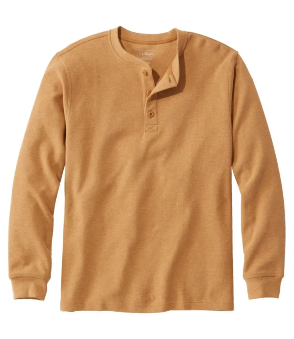 Best L.L.Bean "Men's Unshrinkable Mini-Waffle Henley, Long-Sleeve Traditional Fit"