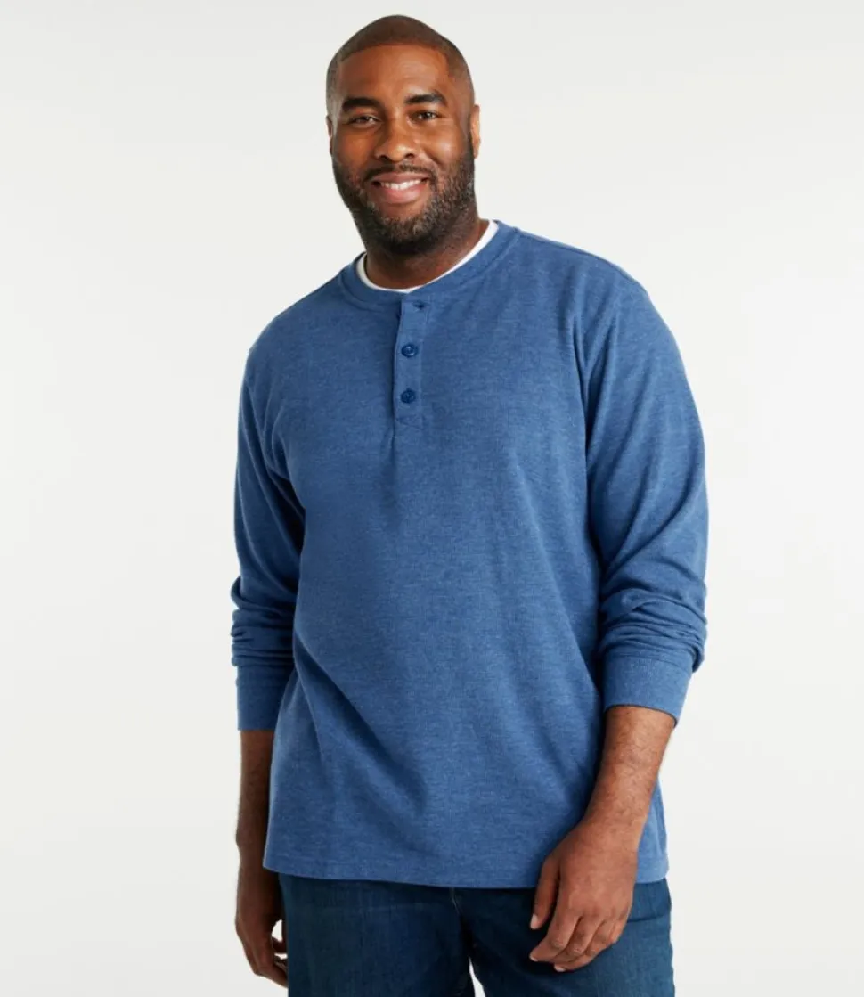 Best L.L.Bean "Men's Unshrinkable Mini-Waffle Henley, Long-Sleeve Traditional Fit"