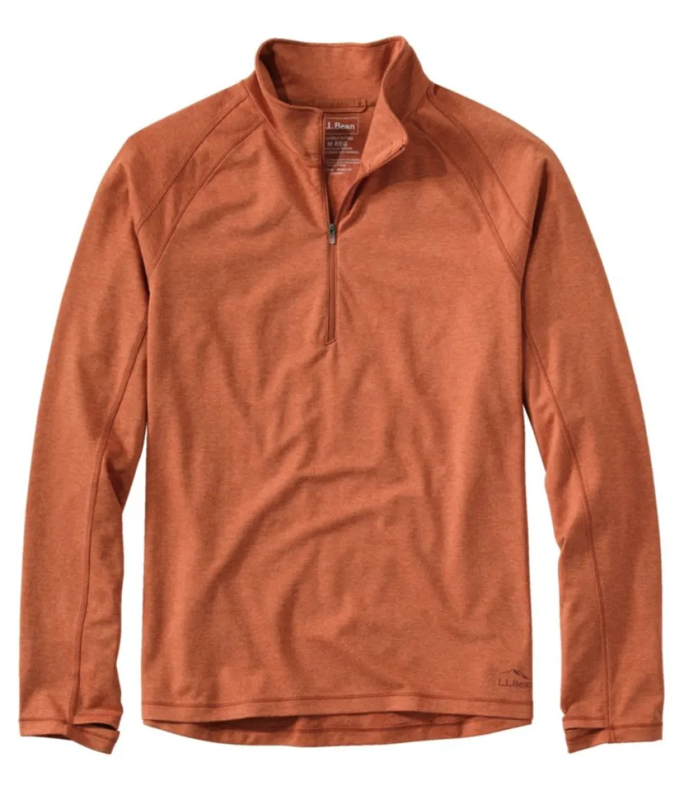 Fashion L.L.Bean "Men's VentureSoft Pullover, Quarter-Zip" TeakMarl