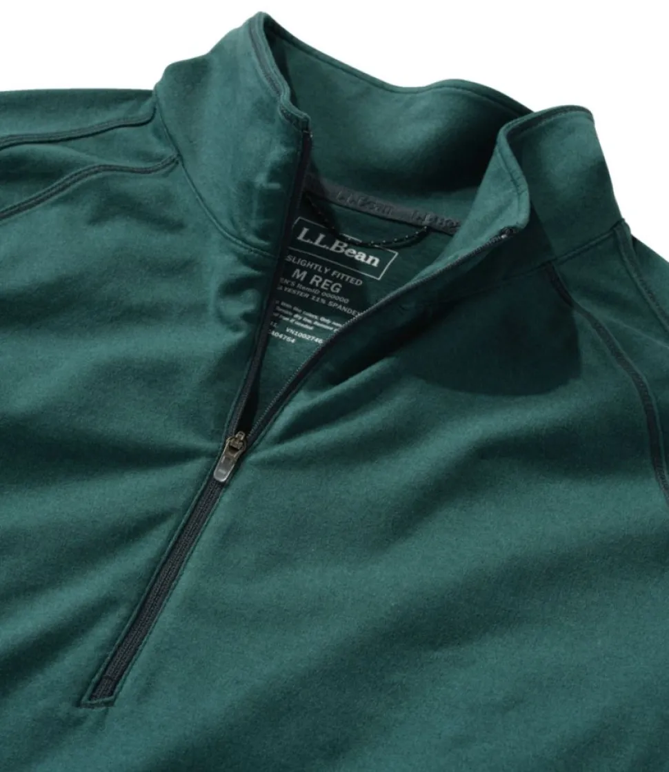 Fashion L.L.Bean "Men's VentureSoft Pullover, Quarter-Zip" TeakMarl