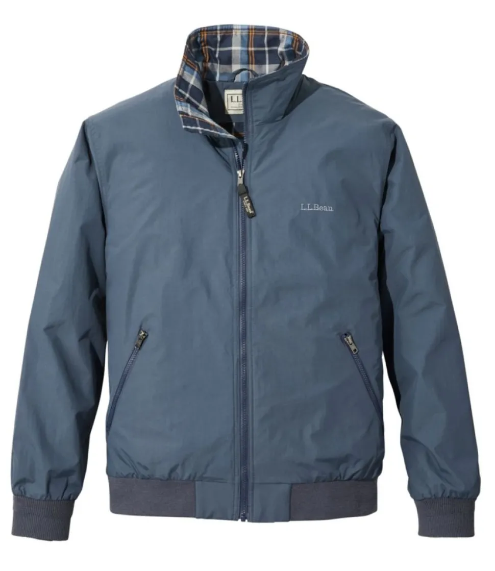 Fashion L.L.Bean "Men's Warm-Up Jacket, Flannel-Lined" CarbonNavy
