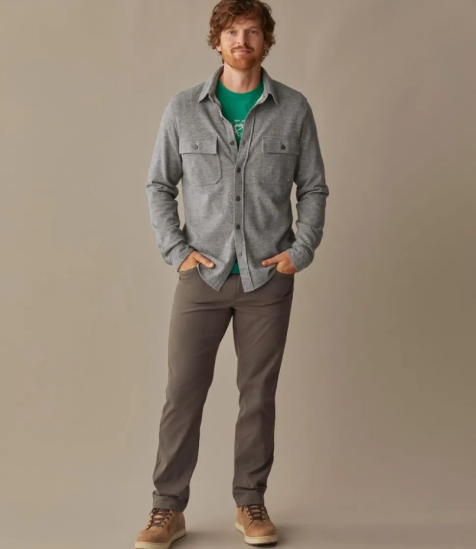 Sale L.L.Bean "Men's Washed Cotton Double-Knit Chamois Shirt, Long-Sleeve"