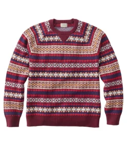 Best Sale L.L.Bean "Men's Wicked Soft Cotton/Cashmere Sweater, Crewneck, Pattern"