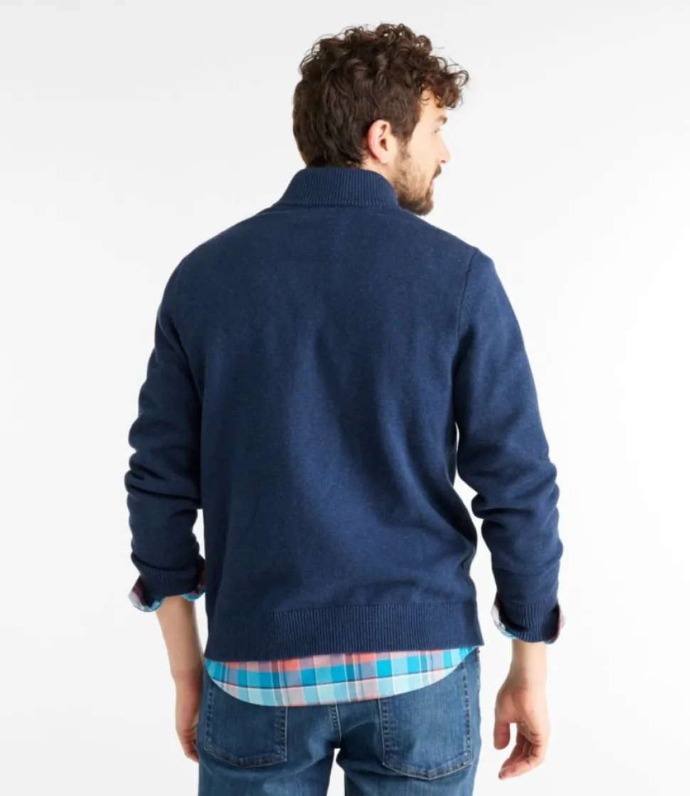 Hot L.L.Bean "Men's Wicked Soft Cotton/Cashmere Sweater, 1/4 Zip"