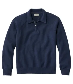 Discount L.L.Bean "Men's Wicked Soft Cotton/Cashmere Sweater, Rugby Polo"