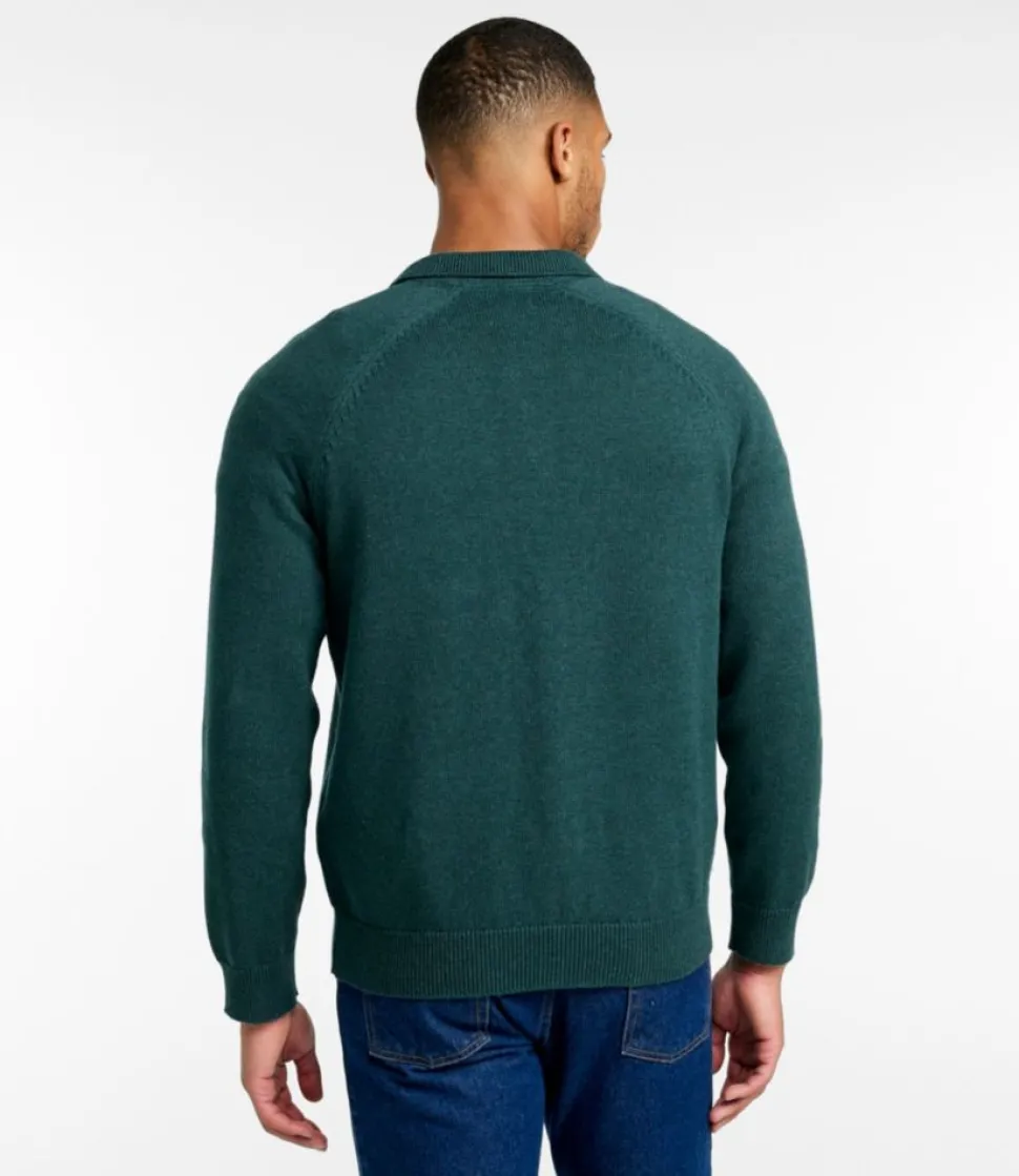 Discount L.L.Bean "Men's Wicked Soft Cotton/Cashmere Sweater, Rugby Polo"