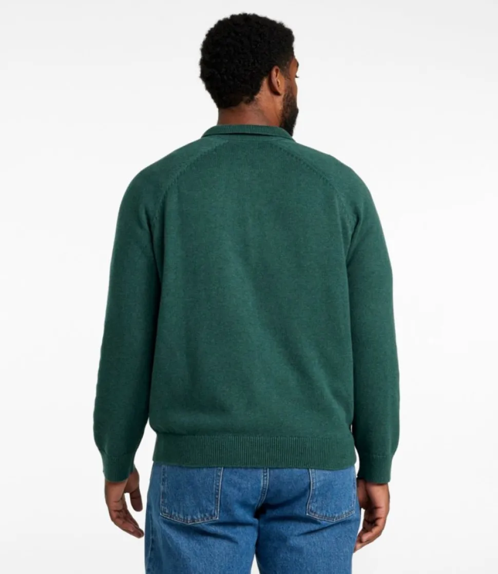 Discount L.L.Bean "Men's Wicked Soft Cotton/Cashmere Sweater, Rugby Polo"