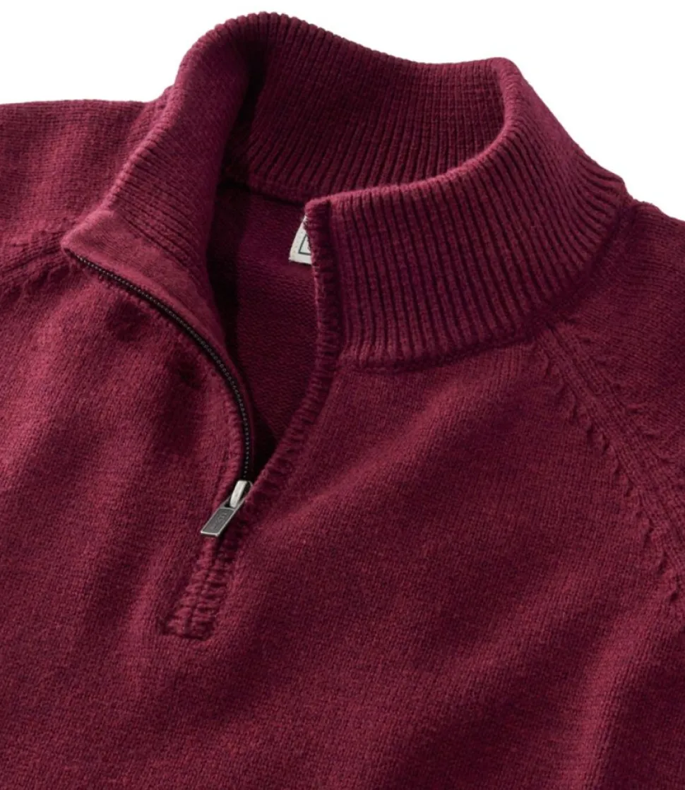 Best L.L.Bean "Men's Wicked Soft Cotton/Cashmere Sweaters, Quarter-Zip"