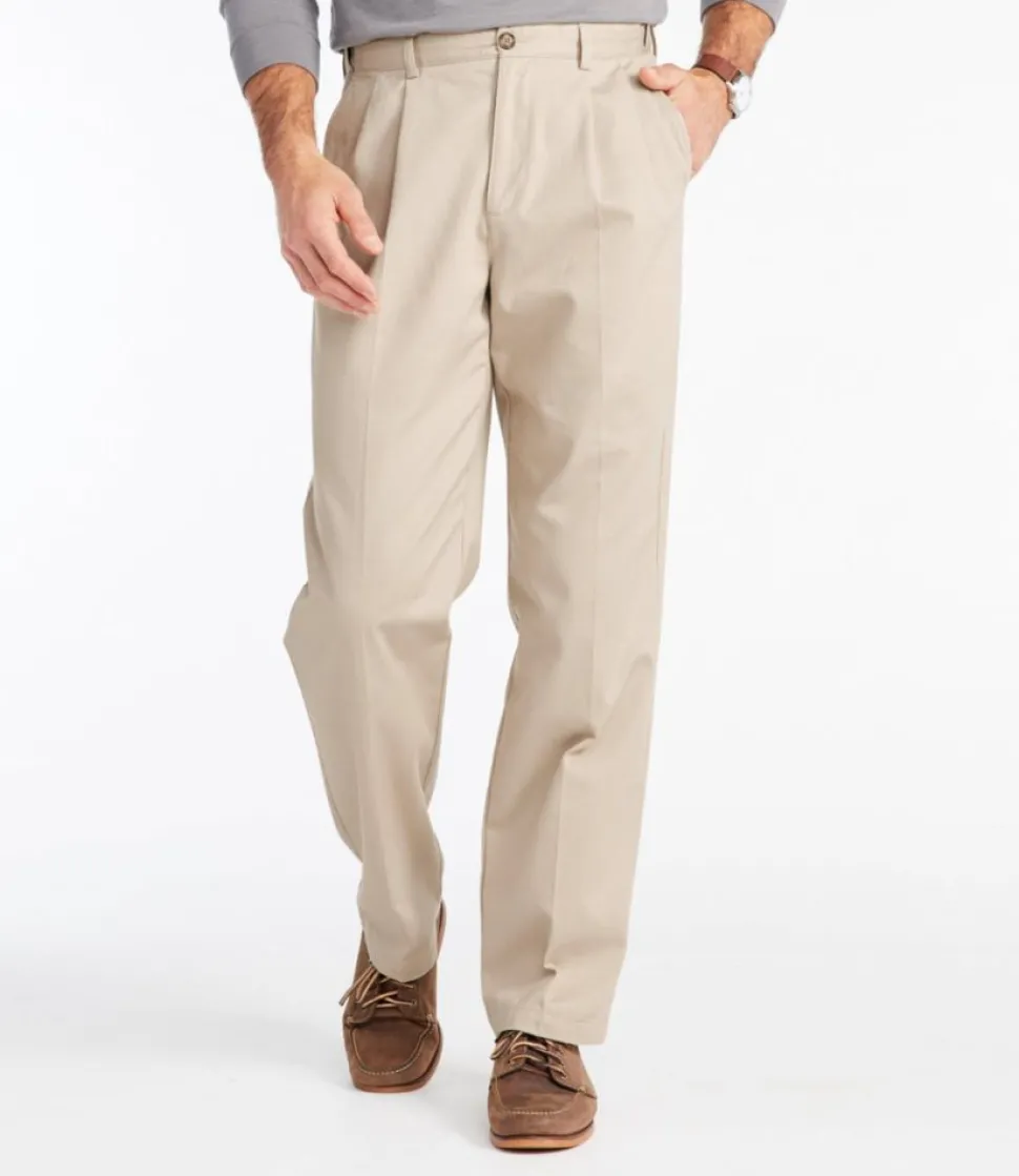 Clearance L.L.Bean "Men's Wrinkle-Free Double L® Chinos, Natural Fit, Hidden Comfort, Pleated"