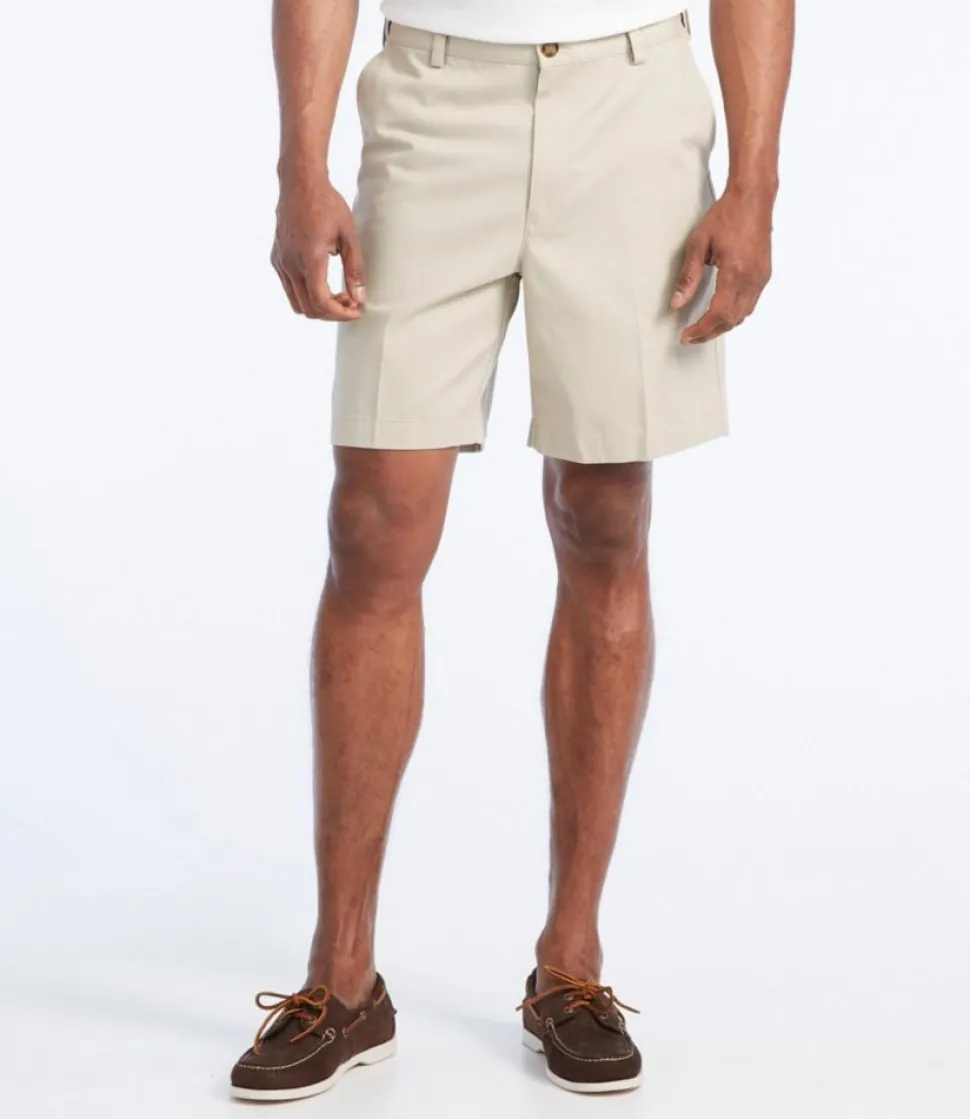 Cheap L.L.Bean "Men's Wrinkle-Free Double L® Chino Shorts, Natural Fit, Hidden Comfort Waist, 8""