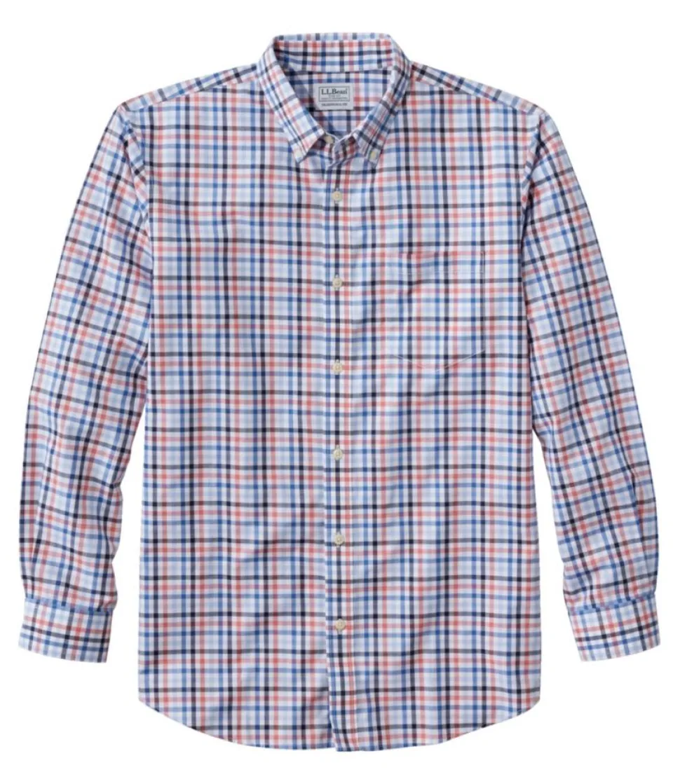 Best Sale L.L.Bean "Men's Wrinkle-Free Kennebunk Sport Shirt, Traditional Fit Check"