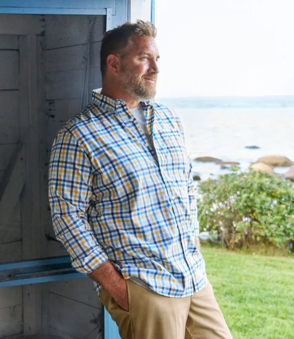 Best Sale L.L.Bean "Men's Wrinkle-Free Kennebunk Sport Shirt, Traditional Fit Check"