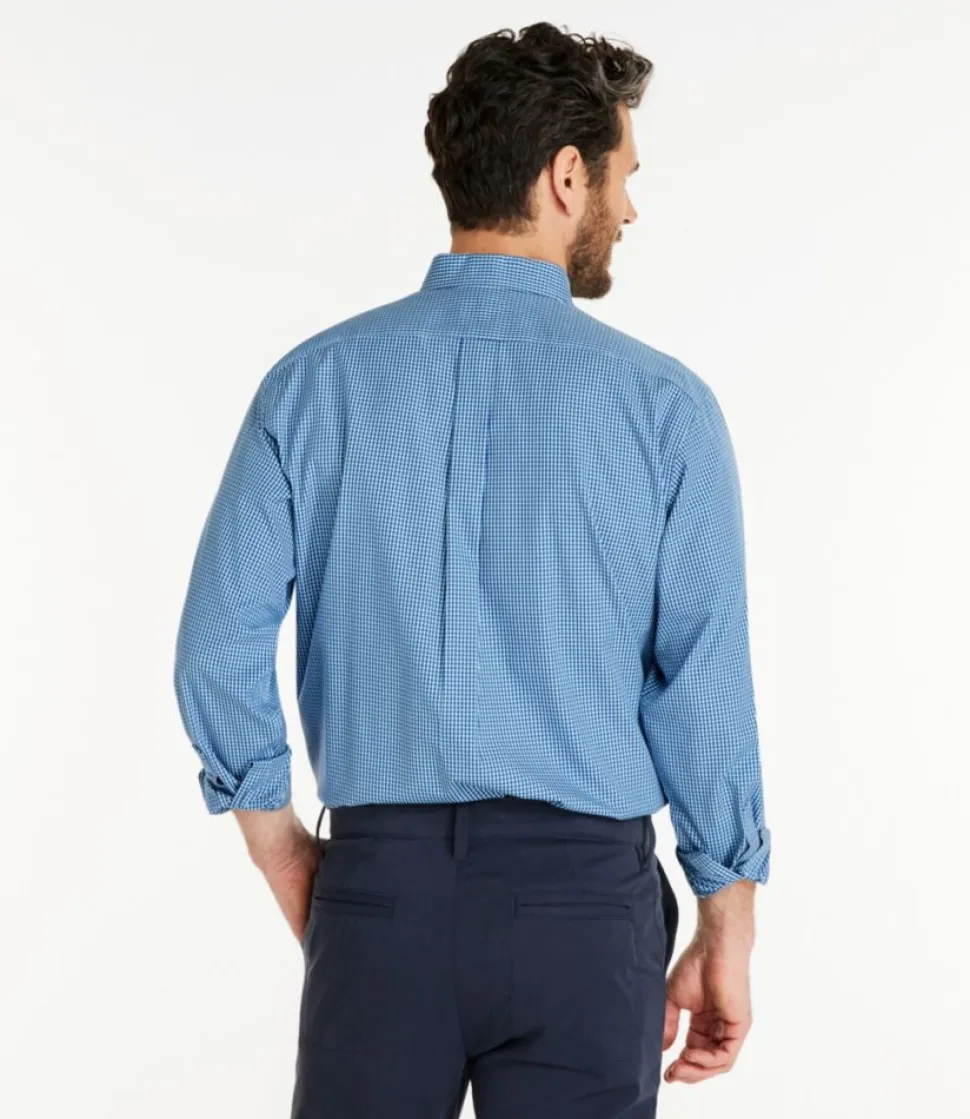 Best Sale L.L.Bean "Men's Wrinkle-Free Pinpoint Oxford Cloth Shirt, Traditional Fit Tattersall"