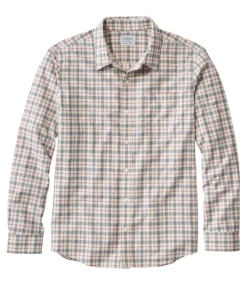 Discount L.L.Bean "Men's Wrinkle-Free Ultrasoft Brushed Cotton Shirt, Long-Sleeve, Slightly Fitted Untucked Fit"