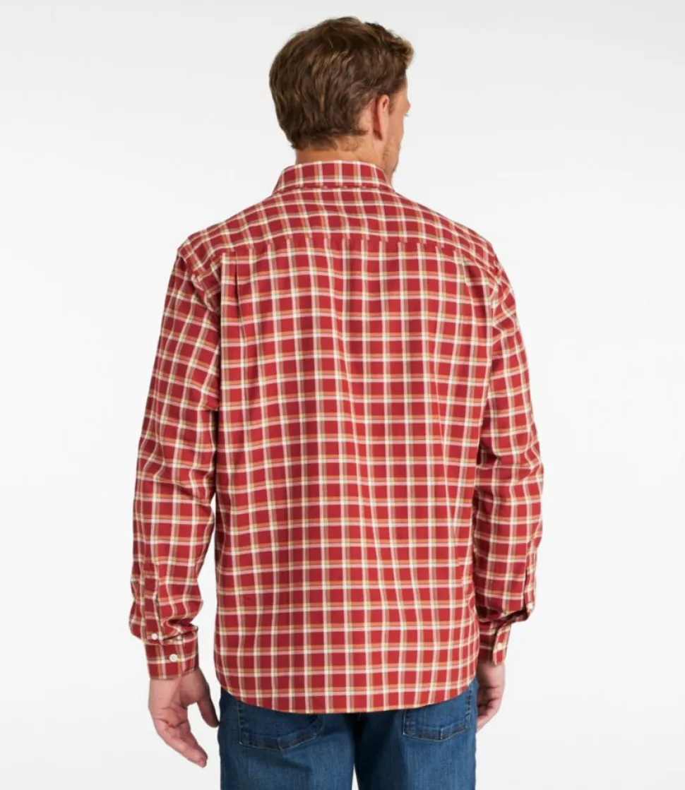 Discount L.L.Bean "Men's Wrinkle-Free Ultrasoft Brushed Cotton Shirt, Long-Sleeve, Slightly Fitted Untucked Fit"