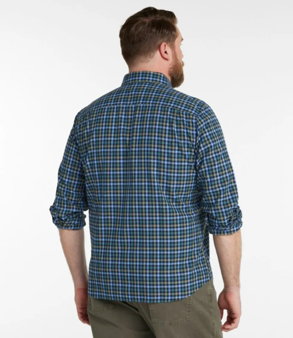 Discount L.L.Bean "Men's Wrinkle-Free Ultrasoft Brushed Cotton Shirt, Long-Sleeve, Slightly Fitted Untucked Fit"