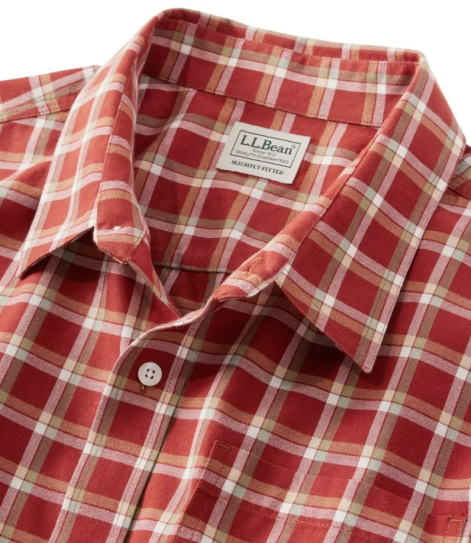 Discount L.L.Bean "Men's Wrinkle-Free Ultrasoft Brushed Cotton Shirt, Long-Sleeve, Slightly Fitted Untucked Fit"