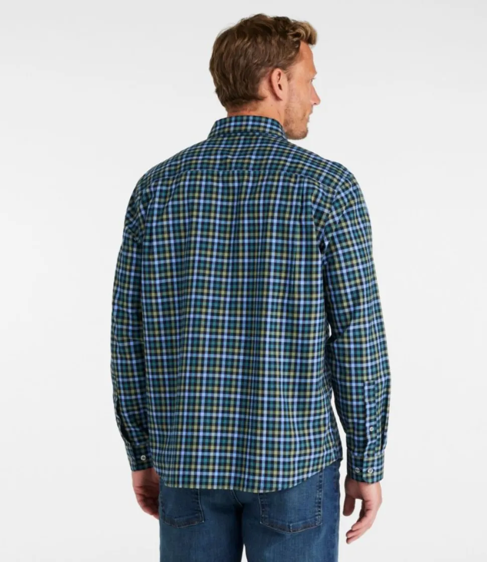 Clearance L.L.Bean "Men's Wrinkle-Free Ultrasoft Brushed Cotton Shirt, Long-Sleeve, Traditional Untucked Fit"
