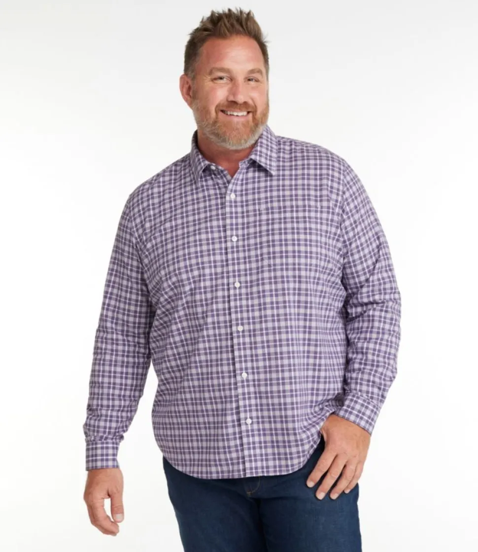 Clearance L.L.Bean "Men's Wrinkle-Free Ultrasoft Brushed Cotton Shirt, Long-Sleeve, Traditional Untucked Fit"