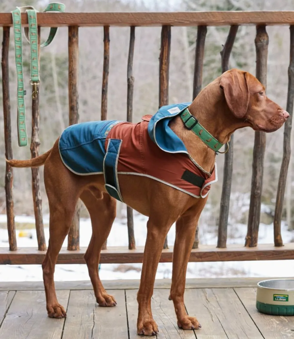 Best Sale L.L.Bean "Mountain Classic Dog Anorak, Colorblock" DarkMarinerBlue