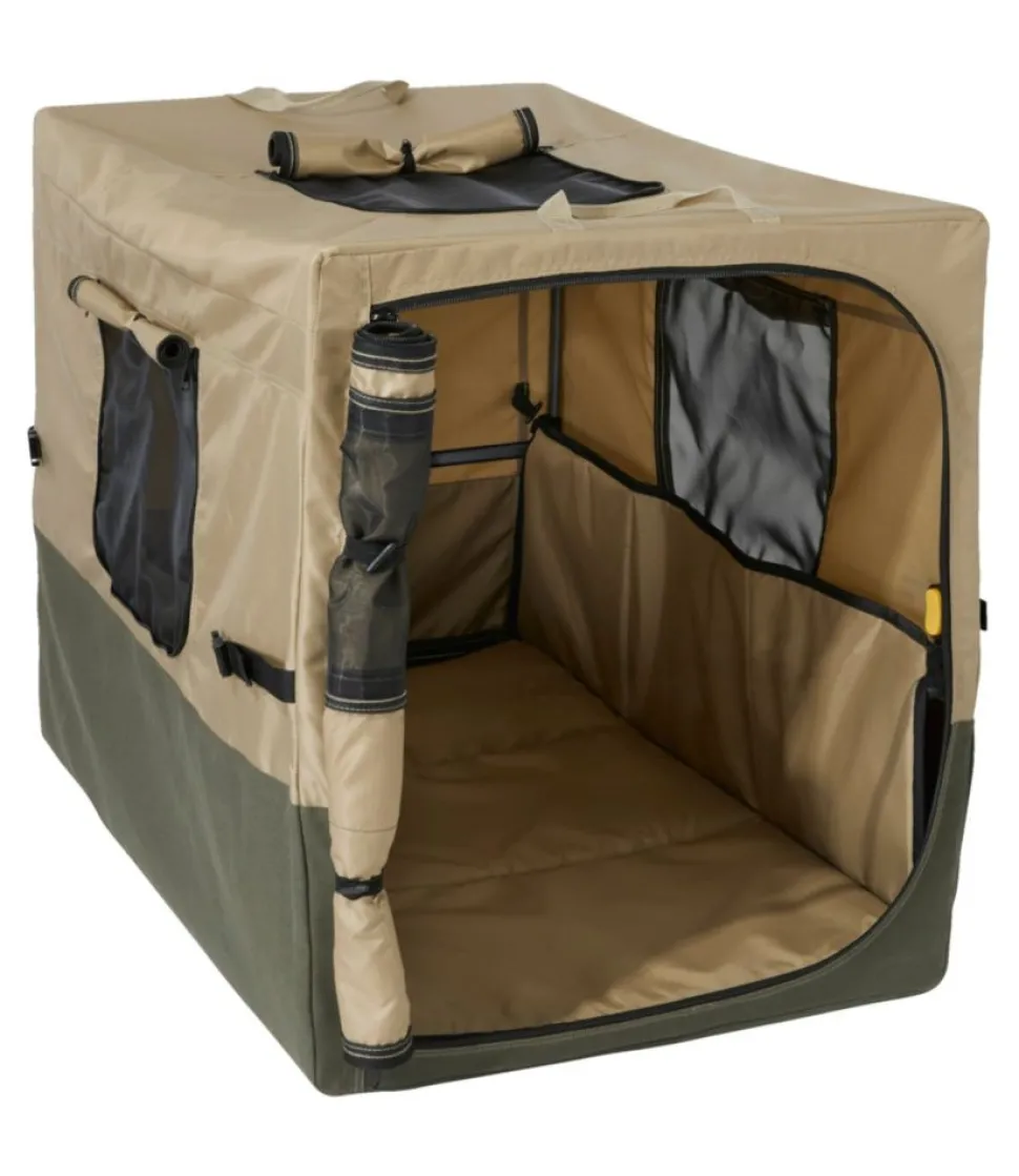 Flash Sale L.L.Bean "Mountain Classic Travel Dog Crate" Sandstone
