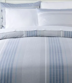 Store L.L.Bean "Organic Cotton Comforter Cover Collection, Stripe" Gray