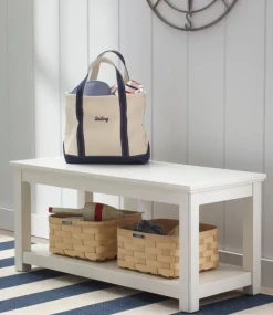 Best Sale L.L.Bean "Painted Farmhouse Bench" Paperwhite